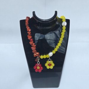Collar flores de cristal
